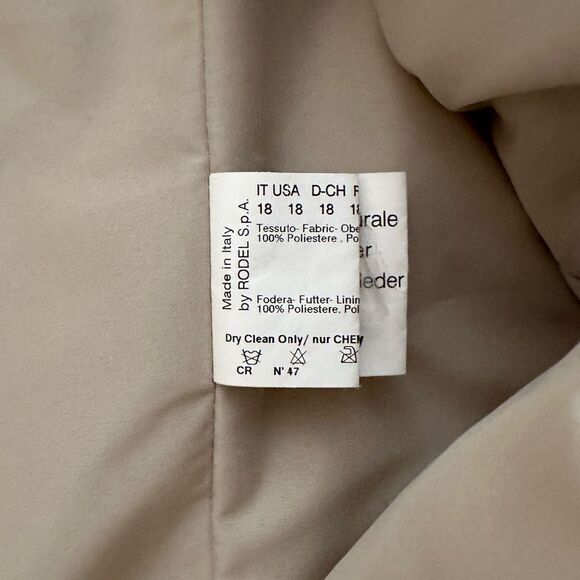 Cinzia Rocca Cream Color Winter Coat Jacket - Removable Fur Collar Size 18 - Picture 13 of 14